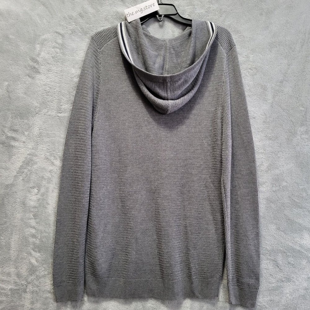 Mizzen + Main Sweater Mens Medium Cassady Hoodie Henley Pullover Button - Picture 2 of 6